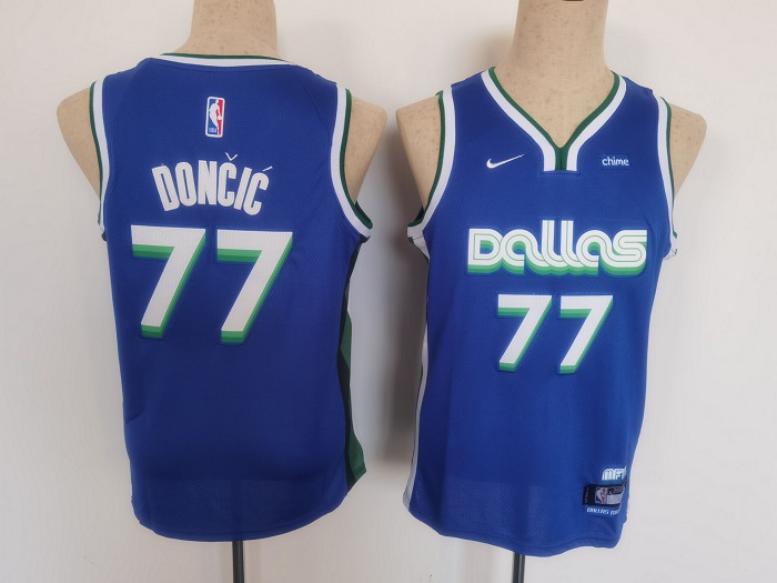 Youth Dallas Mavericks #77 Luka Doncic Blue Stitched Basketball Jersey